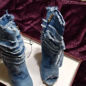 Denim Booties